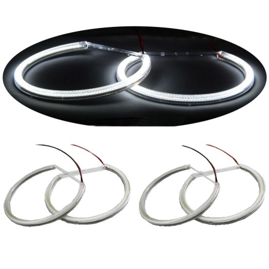 Angel Eyes LED Kit Για Bmw 3 E46 99-05 2x131mm & 2x146mm Λευκά 528 Smd Led AKAE03 5 Τεμάχια