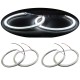 Angel Eyes LED Kit Για Bmw 3 E46 99-05 2x131mm & 2x146mm Λευκά 528 Smd Led AKAE03 5 Τεμάχια
