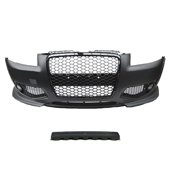 Μπροστινός Προφυλακτήρας Για Audi A3 8P 05-08 RS Look Με Μάσκα Μαύρη Γυαλιστερή
