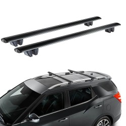 Μπάρες Οροφής Αλουμινίου Αεροδυναμικές CRUZ 925-793 Airo Dark R-118cm Railing System Μαύρες 2 Τεμάχια