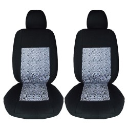 Καλύμματα Αυτοκινήτου Σετ Εμπρός-Πίσω Ύφασμα Ultra Prime Μαύρο/Γκρι 10 Τεμαχίων 11706