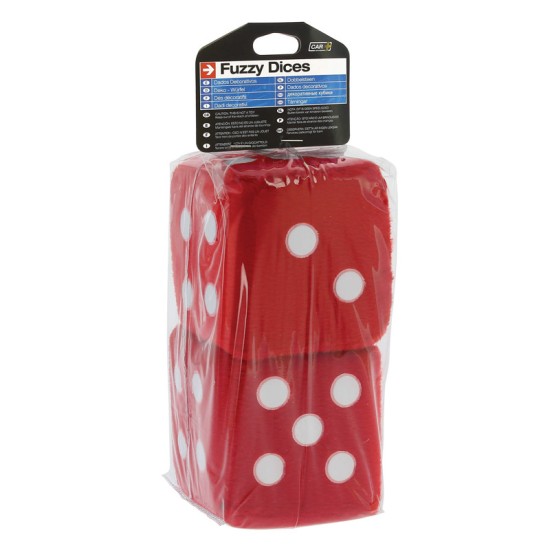 Ζάρια Κρεμαστά Διακοσμητικά ''Jumbo Size'' Κόκκινα 9x9cm 2 Τεμάχια