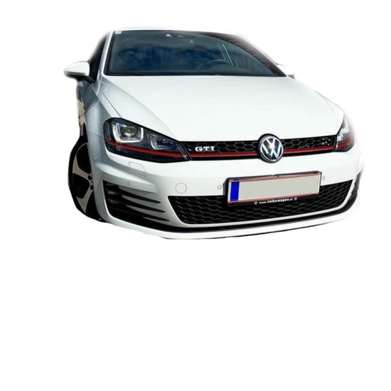 Μάσκα Για Vw Golf VII (7) 11-16 GTI Look Κυψελωτή Με Κόκκινο Σιρίτι 1 Τεμάχιο