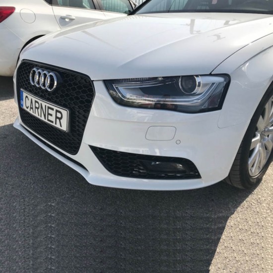 Μάσκα Για Audi A4 B8 11-15 RS4 Look Κυψελωτή Γυαλιστερό Μαύρο 1 Τεμάχιο
