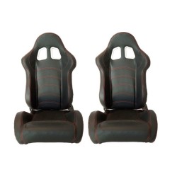 Καθίσματα Bucket Apollo Sport Δερματίνη Μαύρο Με Κόκκινες Ραφές Ζευγάρι 2 Τεμαχίων Καθίσματα Bucket Apollo Sport Δερματίνη Μαύρο Με Κόκκινες Ραφές Ζευγάρι 2 Τεμαχίων