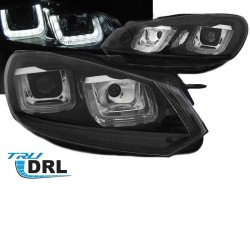 Μπροστινά Φανάρια Set Για Vw Golf VΙ (6) 08-12 TRU DRL U-Type GTI Μαύρα H7/H1 Με Μοτέρ Sonar Μπροστινά Φανάρια Set Για Vw Golf VΙ (6) 08-12 TRU DRL U-Type GTI Μαύρα H7/H1 Με Μοτέρ Sonar