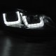 Μπροστινά Φανάρια Set Για Vw Golf VΙ (6) 08-12 TRU DRL U-Type GTI Μαύρα H7/H1 Με Μοτέρ Sonar