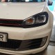 Μπροστινά Φανάρια Set Για Vw Golf VΙ (6) 08-12 TRU DRL U-Type GTI Μαύρα H7/H1 Με Μοτέρ Sonar