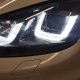 Μπροστινά Φανάρια Set Για Vw Golf VΙ (6) 08-12 TRU DRL U-Type GTI Μαύρα H7/H1 Με Μοτέρ Sonar