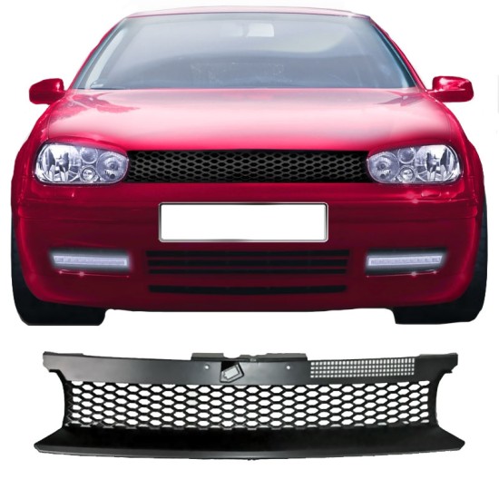 Μάσκα Για Vw Golf IV (4) 98-04 Κυψελωτή Μαύρη 1 Τεμάχιο