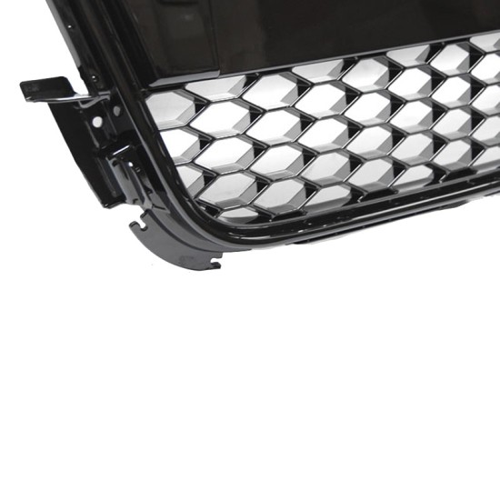 Μάσκα Για Audi A5 8T 07-11 RS5 Look Κυψελωτή Γυαλιστερό Μαύρο 1 Τεμάχιο