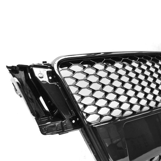 Μάσκα Για Audi A5 8T 07-11 RS5 Look Κυψελωτή Γυαλιστερό Μαύρο 1 Τεμάχιο