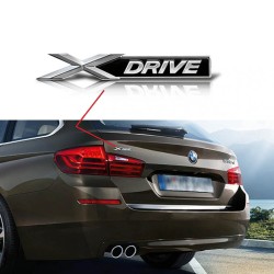 Αυτοκόλλητο Σήμα Μεταλλικό Για BMW XDRIVE Χρώμιο / Μαύρο 9,4cm x 1,5cm 1 Τεμάχιο