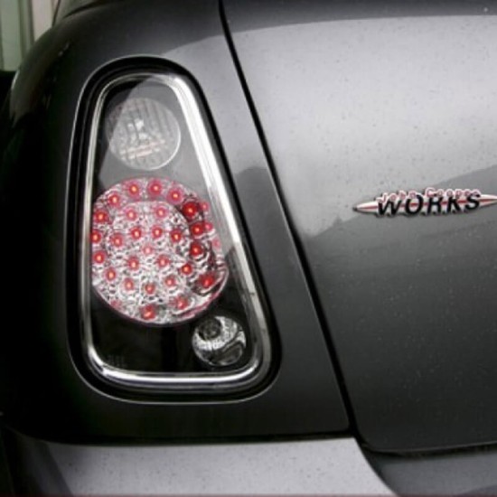 Πισινά Φανάρια Set Για Mini Cooper (R50/52/53) 01-04 Led Μαύρο/Χρώμιο Ciraya