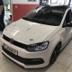 Μπροστινά Φανάρια Set Για Vw Polo 6R/ 6C 09-17 DRL GTI R-Look Μαύρα Με Ασημί Γραμμή H7/H7 Με Μοτέρ Carner