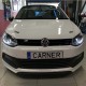 Μπροστινά Φανάρια Set Για Vw Polo 6R/ 6C 09-17 DRL GTI R-Look Μαύρα Με Ασημί Γραμμή H7/H7 Με Μοτέρ Carner