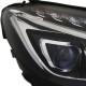 Μπροστινά Φανάρια Set Για Mercedes-Benz C-Class W205 14-18 TRU DRL Full Led Μαύρα Με Μοτέρ Depo