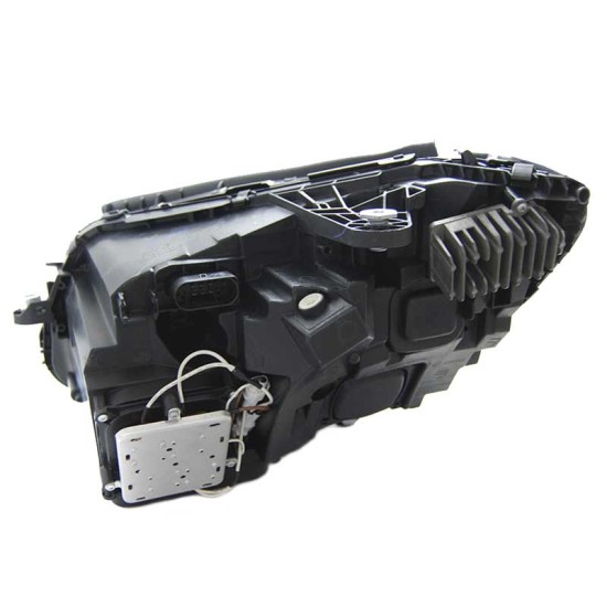 Μπροστινά Φανάρια Set Για Mercedes-Benz C-Class W205 14-18 TRU DRL Full Led Μαύρα Με Μοτέρ Depo