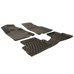 Πατάκια Σκαφάκια 3D Από Λάστιχο TPE Για Skoda Rapid 2012-/ Seat Toledo 2013- Rizline 4 Τεμάχια Μαύρα