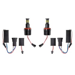 Λάμπες Led Για Angel Eyes Bmw 3 E90 / E92 / 5 E60 / X5 E70 / X6 E71 H8 120W Canbus Λευκές 2 Τεμάχια