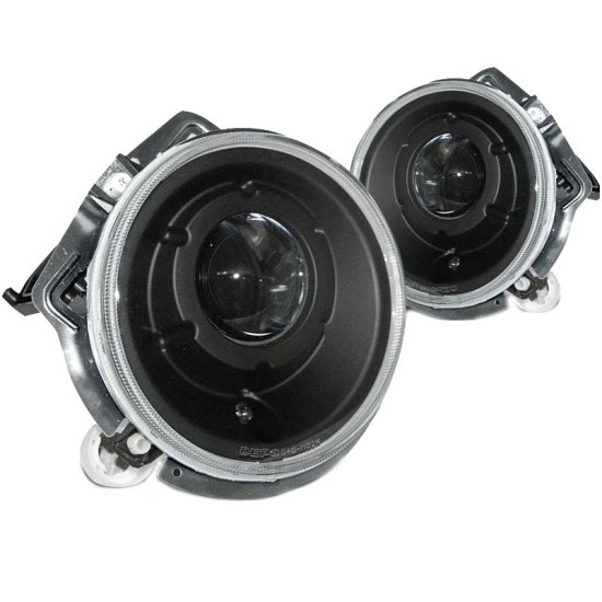Μπροστινά Φανάρια Set Για Mercedes-Benz G-Class 92-06 W460 W461 W463 Projectors Μαύρα H7 Depo