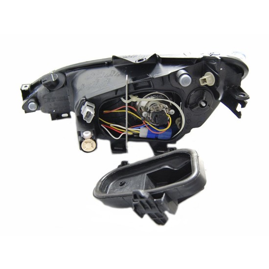 Μπροστινά Φανάρια Set Για Peugeot 206 02-07 Led Θέσεως & Φλας Μαύρα H7 Depo