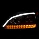 Μπροστινά Φανάρια Set Για Mercedes-Benz ML-Class W164 05-08 DRL Tube Lights Dynamic Φλας W166 Look Μαύρα H9/H1 Με Μοτέρ JunYan