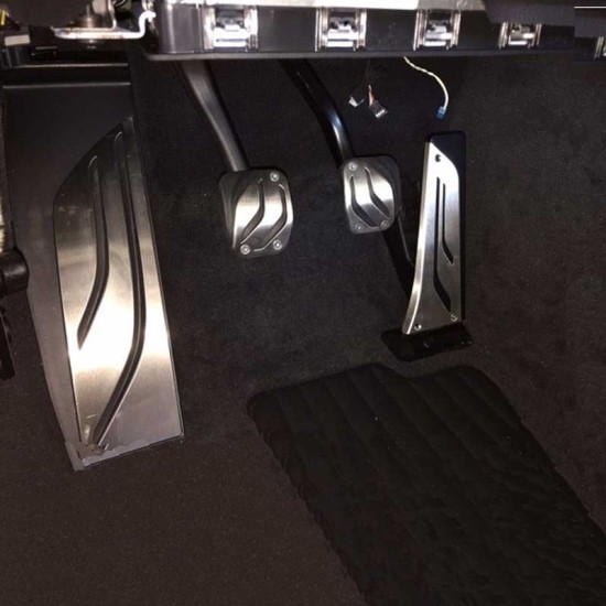 Πεντάλ Αλουμινίου Κουμπωτά Και Footrest Για Bmw F20 11+ , F22 14+ , F30 11+ ,F32 13+ Μη Αυτόματο Σετ 4 Τεμάχια KPBM02