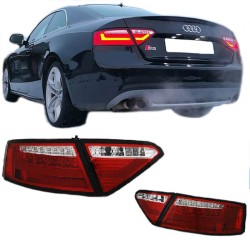 Πισινά Φανάρια Set Για Audi A5 8T 07-11 Led Bar Κόκκινο/Crystal Sonar