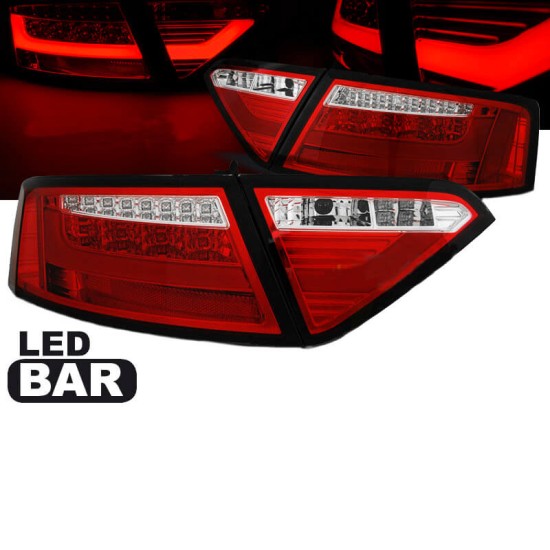 Πισινά Φανάρια Set Για Audi A5 8T 07-11 Led Bar Κόκκινο/Crystal Sonar