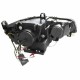 Μπροστινά Φανάρια Set Για Bmw X5 E70 07-10 3D LED Angel Eyes Μαύρα Xenon D1S Με Μοτέρ Sonar
