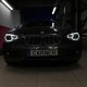 Μπροστινά Φανάρια Set Για Bmw 1 F20 / F21 11-14 LED Angel Eyes Μαύρα H7 Με Μοτέρ Depo