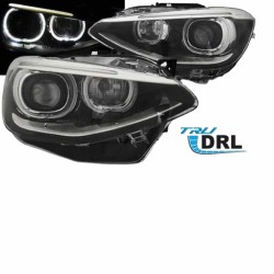 Μπροστινά Φανάρια Set Για Bmw 1 F20 / F21 11-14 LED Angel Eyes Μαύρα H7 Με Μοτέρ Depo Μπροστινά Φανάρια Set Για Bmw 1 F20 / F21 11-14 LED Angel Eyes Μαύρα H7 Με Μοτέρ Depo