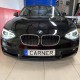 Μπροστινά Φανάρια Set Για Bmw 1 F20 / F21 11-14 LED Angel Eyes Μαύρα H7 Με Μοτέρ Depo