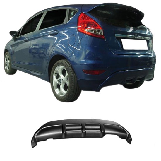 Diffuser Πίσω Προφυλακτήρα Για For Ford Fiesta 08-13 Από Abs Πλαστικό Μαύρο Γυαλιστερό 1 Τεμάχιο