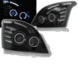 Μπροστινά Φανάρια Set Για Toyota Land Cruiser 120 03-09 Angel Eyes Μαύρα H7/H3 Sonar Μπροστινά Φανάρια Set Για Toyota Land Cruiser 120 03-09 Angel Eyes Μαύρα H7/H3 Sonar