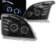 Μπροστινά Φανάρια Set Για Toyota Land Cruiser 120 03-09 Angel Eyes Μαύρα H7/H3 Sonar