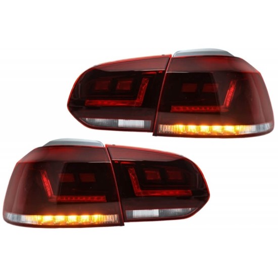 Πισινά Φανάρια Set Για Vw Golf VI (6) 08-12 LEDriving® Dynamic Full Led Bar Κόκκινο/Crystal Osram