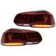 Πισινά Φανάρια Set Για Vw Golf VI (6) 08-12 LEDriving® Dynamic Full Led Bar Κόκκινο/Crystal Osram