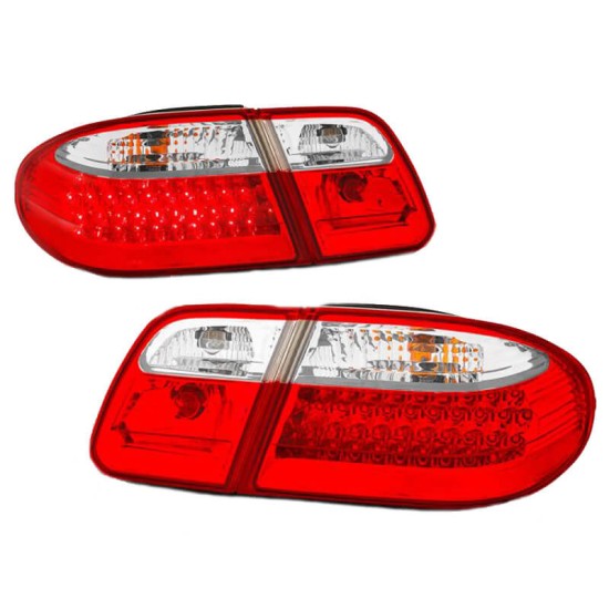 Πισινά Φανάρια Set Για Mercedes-Benz E-Class W210 95-02 Led Κόκκινο/Crystal Eagle Eyes