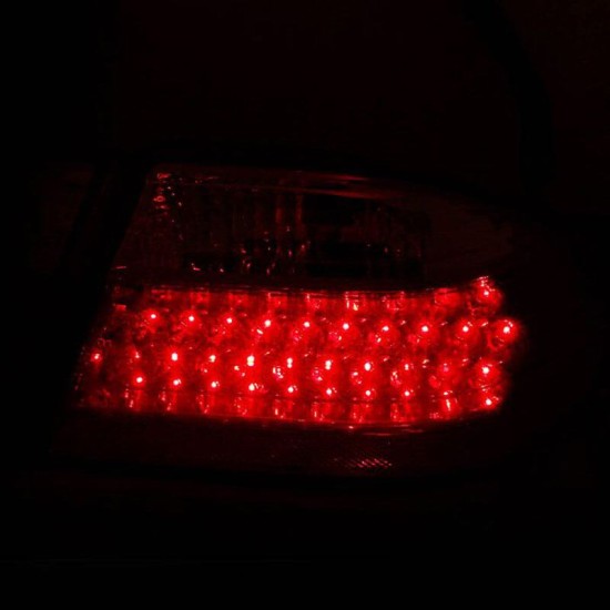 Πισινά Φανάρια Set Για Mercedes-Benz E-Class W210 95-02 Led Κόκκινο/Crystal Eagle Eyes