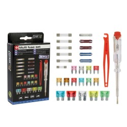 Ασφάλειες Αυτοκινήτου Με Δοκιμαστικό Κατσαβίδι Multi Fuse Set 28 Τεμαχίων Car+ Ασφάλειες Αυτοκινήτου Με Δοκιμαστικό Κατσαβίδι Multi Fuse Set 28 Τεμαχίων Car+