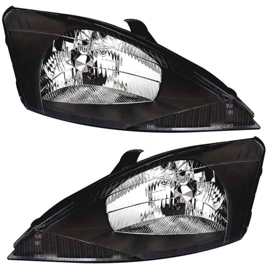 Μπροστινά Φανάρια Set Για Ford Focus 98-02 Μαύρα H4 Depo