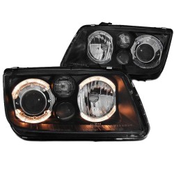 Μπροστινά Φανάρια Set Για Vw Bora 98-05 Angel Eyes Μαύρα H7/H7/H3 Depo Μπροστινά Φανάρια Set Για Vw Bora 98-05 Angel Eyes Μαύρα H7/H7/H3 Depo