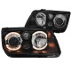 Μπροστινά Φανάρια Set Για Vw Bora 98-05 Angel Eyes Μαύρα H7/H7/H3 Depo