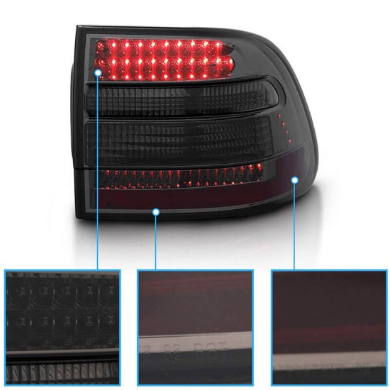 Πισινά Φανάρια Set Για Porsche Cayenne 02-06 Led Φιμέ Eagle Eyes