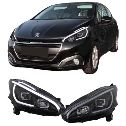 Μπροστινά Φανάρια Set Για Peugeot 208 12-15 DRL Led Tube Μαύρα H11/H1 JunYan Μπροστινά Φανάρια Set Για Peugeot 208 12-15 DRL Led Tube Μαύρα H11/H1 JunYan