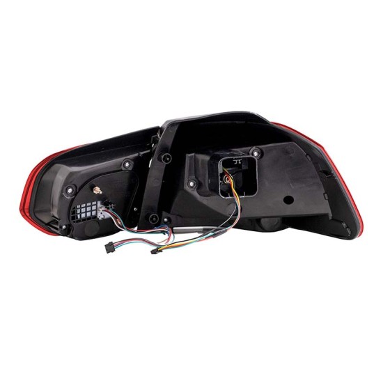 Πισινά Φανάρια Set Για Vw Golf VI (6) 08-12 Full Led Dynamic OLED Κόκκινο/Crystal VLand