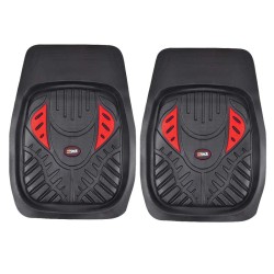 Πατάκια Αυτοκινήτου Universal Σκαφάκια Μπροστινά Μαύρα/Κόκκινο Yark 2 Τεμάχια