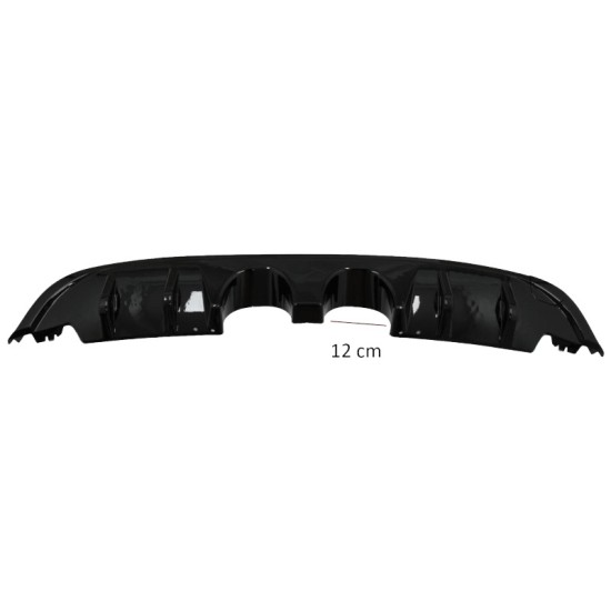 Diffuser Πίσω Προφυλακτήρα Για VW Golf VI (6) 08-12 R20 Look Γυαλιστερό Μαύρο Από Abs Πλαστικό 1 Τεμάχιο